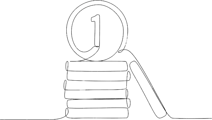 Money Virtual Line Art