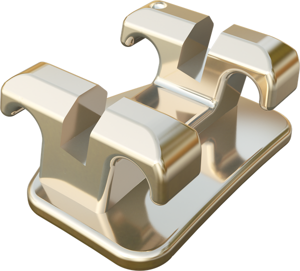 Iconix champagne gold bracket by American Orthodontics